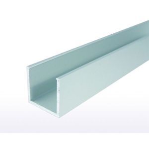 Aluminium onderrail met zwarte inlage 1000mm